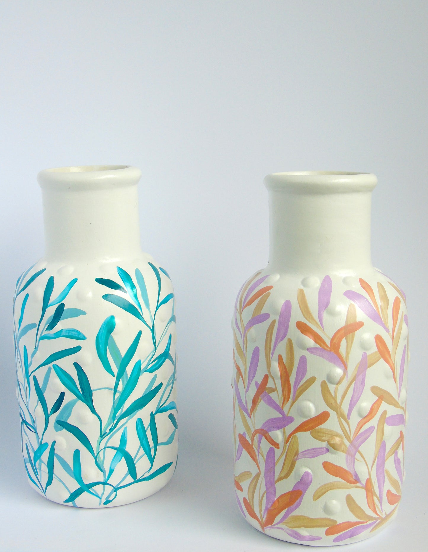 Short Textured Leafy Vase