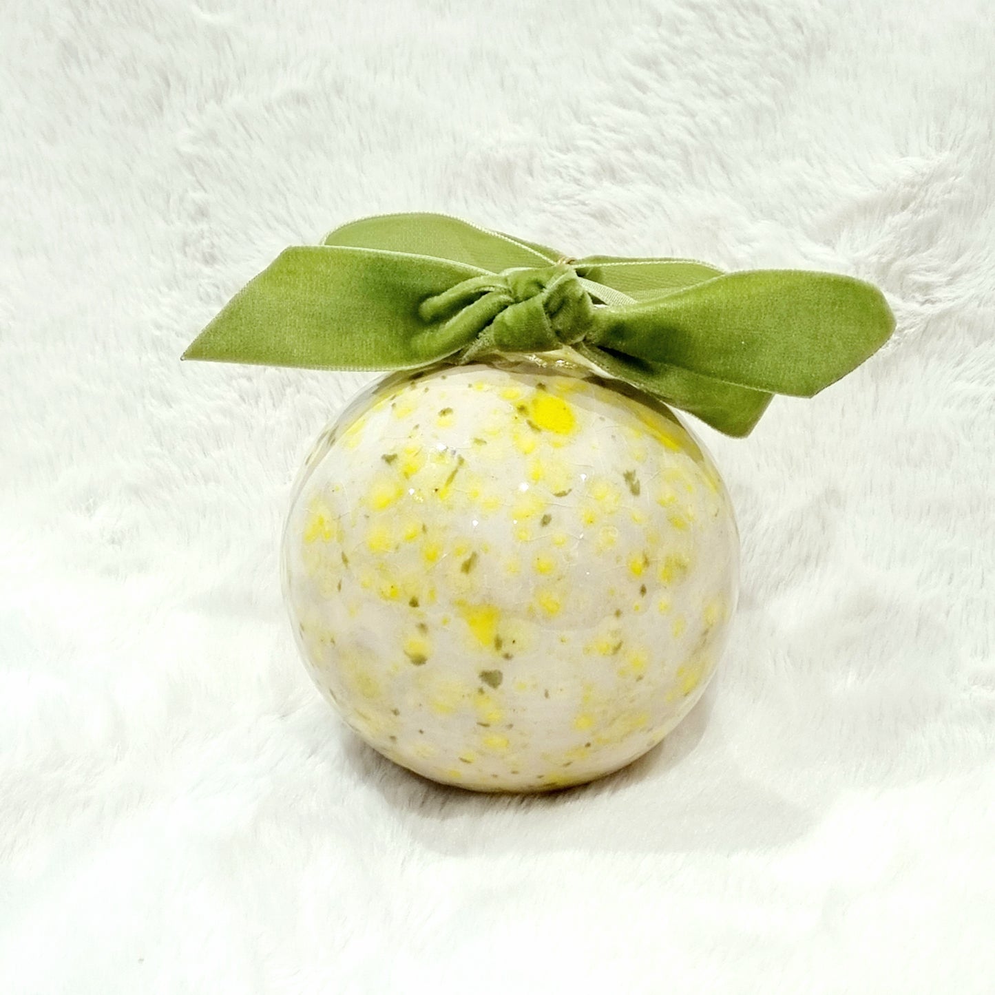 Large Crackle - Effect Glazed Baubles