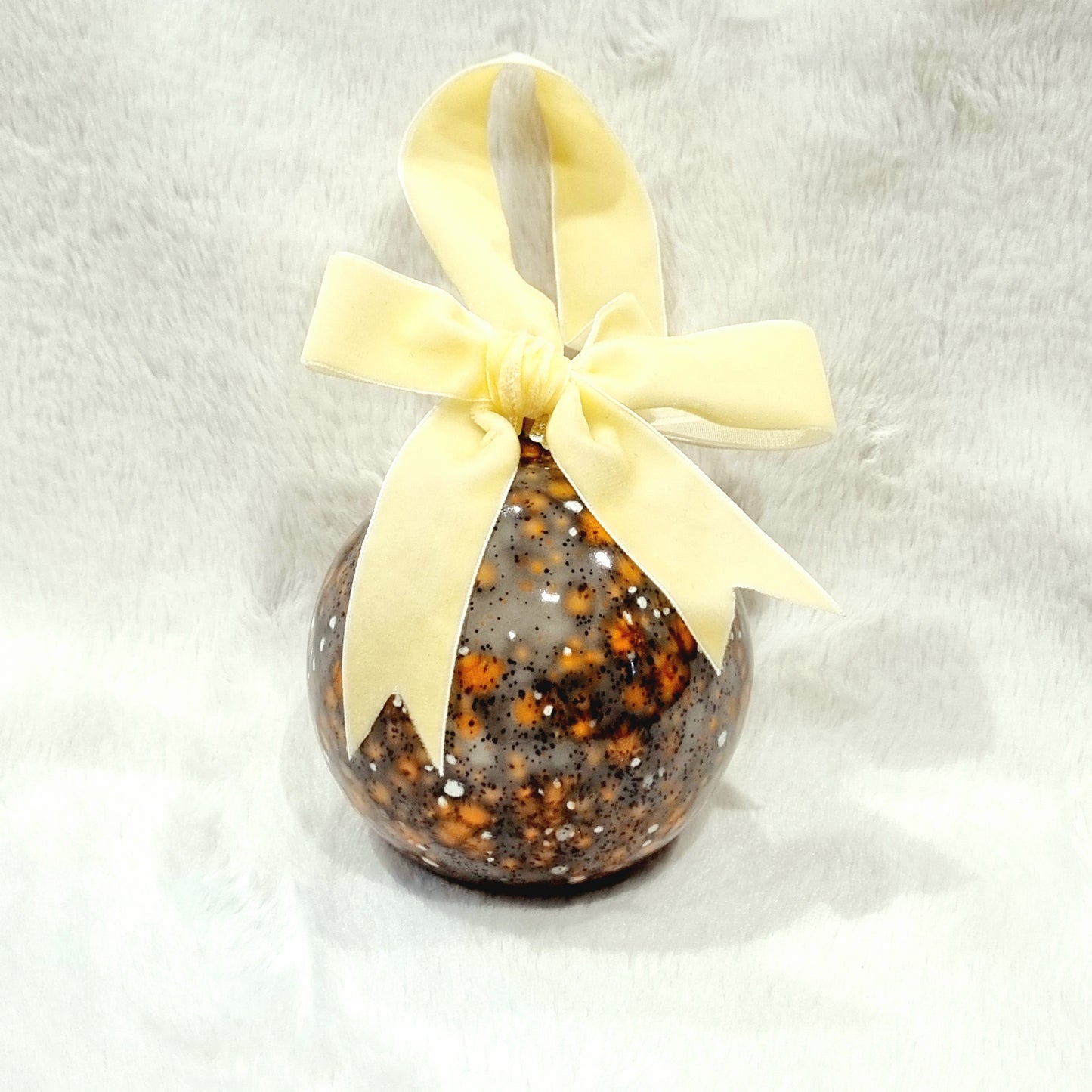 Large Crackle - Effect Glazed Baubles