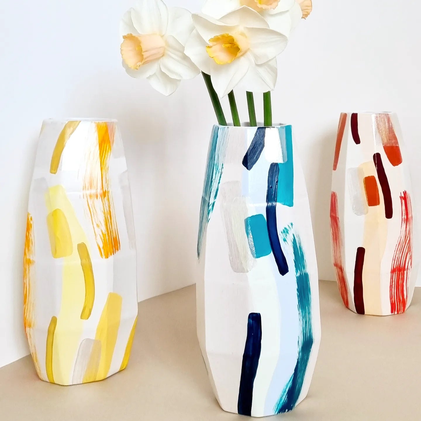 Abstract Geometric Tall Vase
