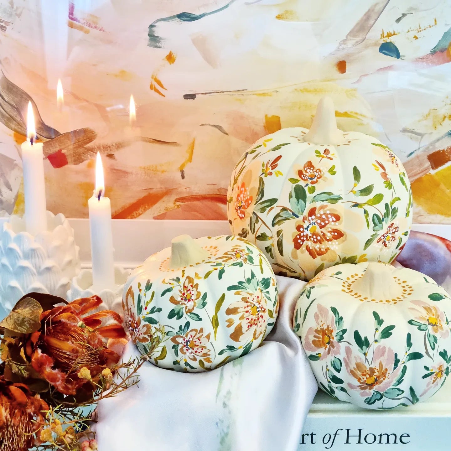 Hand painted Ceramic Pumpkins