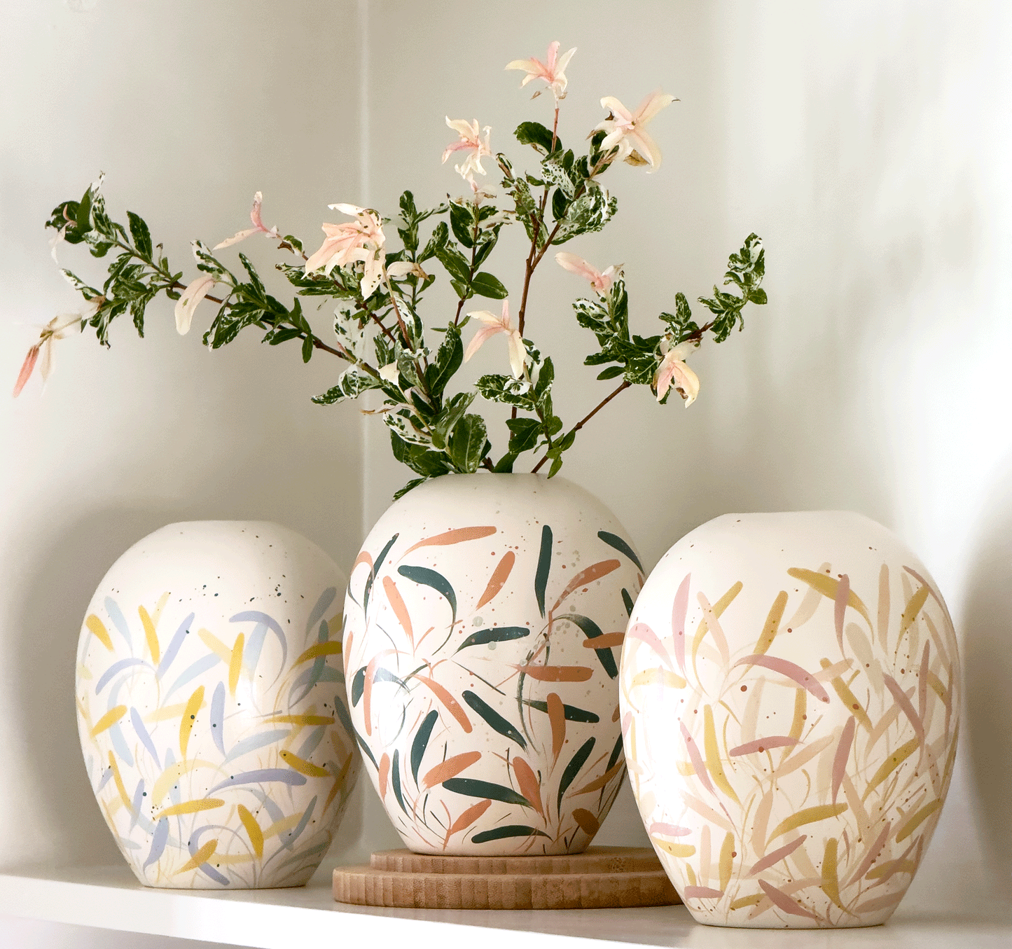 Short oval vase