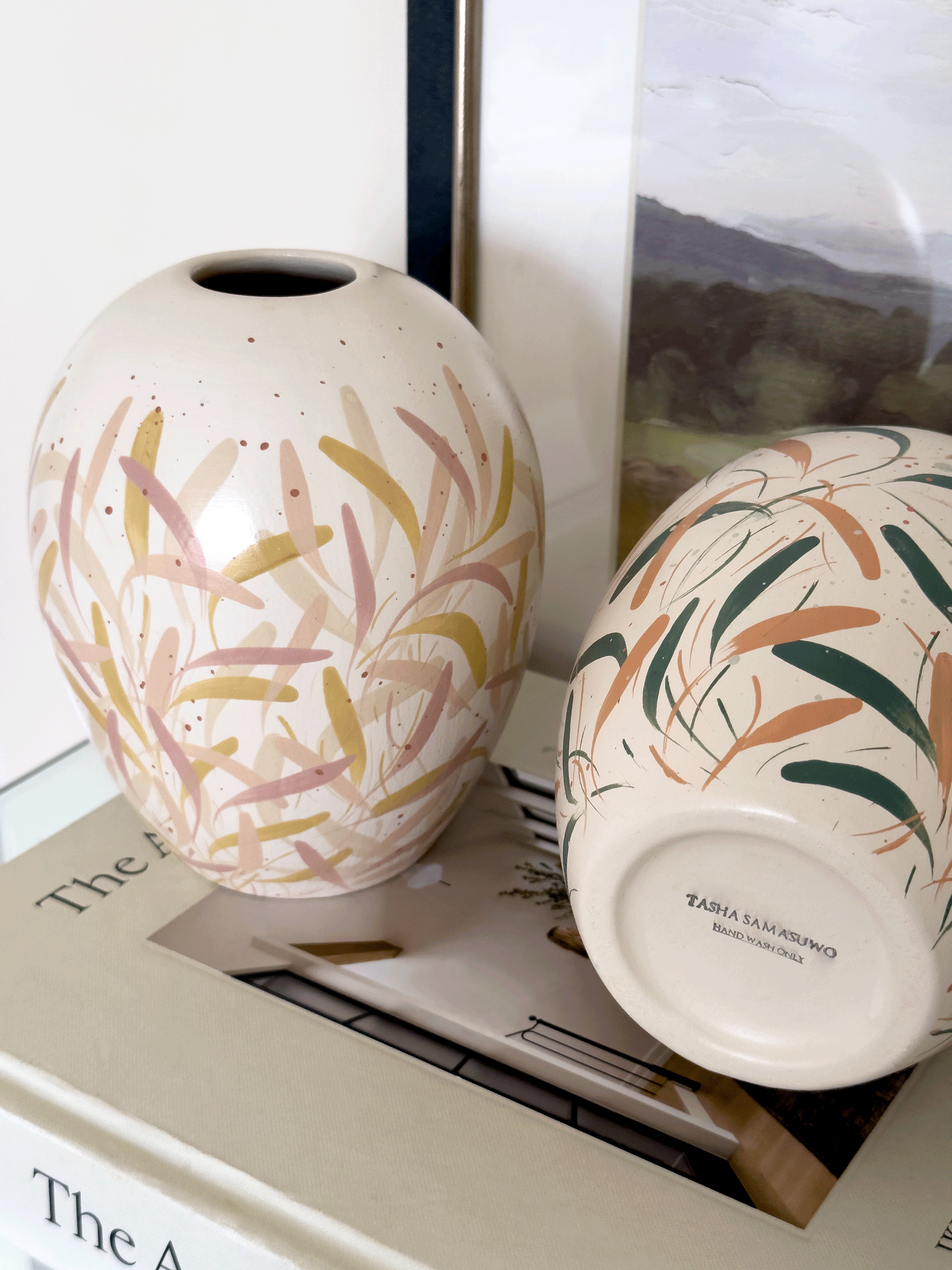 Short oval vase